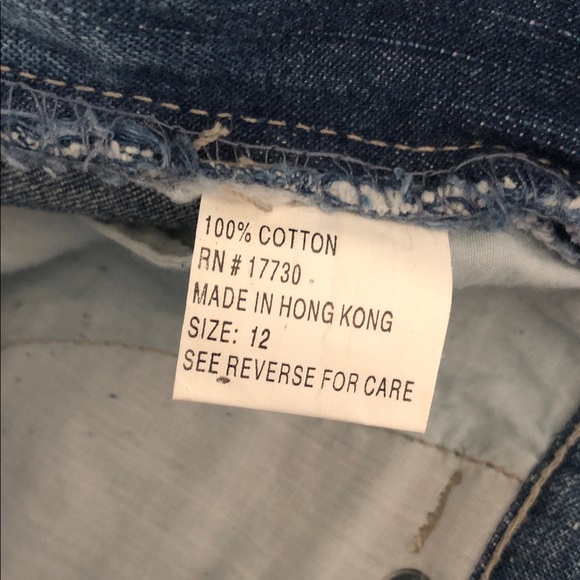 NEW Utility‎ Wide Leg Jeans Dark Wash Size 12 Boy Size 26 Women High Waist - Picture 9 of 9